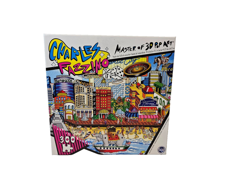 Jigsaw Puzzle On The Boardwalk Charles Fazzino Atlantic City 300 pc